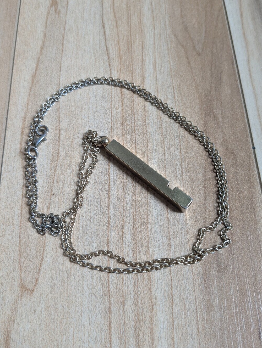 GOLD TONE WHISTLE NECKLACE